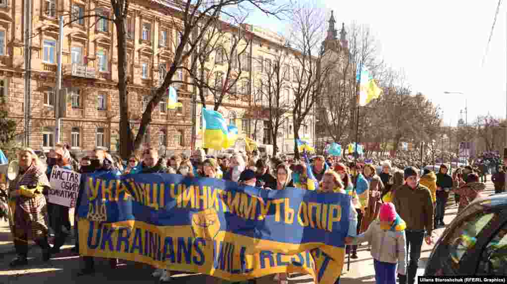 Гаслом маршу стала фраза &ndash;&nbsp;&laquo;Українці чинитимуть опір!&raquo;