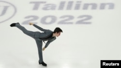 Михаил Шайдаров на первенстве четырех континентов в Таллинне. 23 января 2022 года