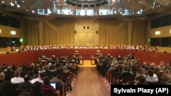 Az Európai Bíróság egy meghallgatása 2018-ban
