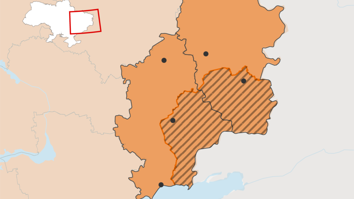 WEBMAP Separatist-Held Regions In Eastern Ukraine