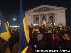 22 лютого Оксана Дубик брала участь в Маріуполі в акції на підтримку територілаьної цілісності України