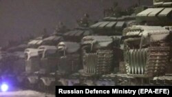 Перевозка российских танков, 18 февраля 2022 года 