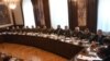 Седница на Советот за национална безбедност со која претседава претседателот на Србија, Александар Вучиќ. 21 февруари 2022 година. 