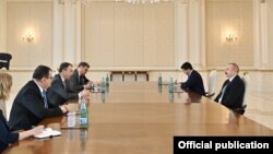 Встреча спецпредставителя ЕС Тойво Клаара с президентом Азербайджана Ильхамом Алиевым, Баку, 15 июля 2022 г.