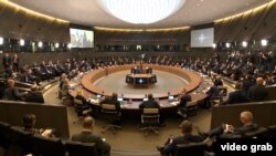 საქართველოს, უკრაინისა და ნატოს ქვეყნების თავდაცვის მინისტრების შეხვედრა ბრიუსელში. 17 თებერვალი, 2022 წელი.