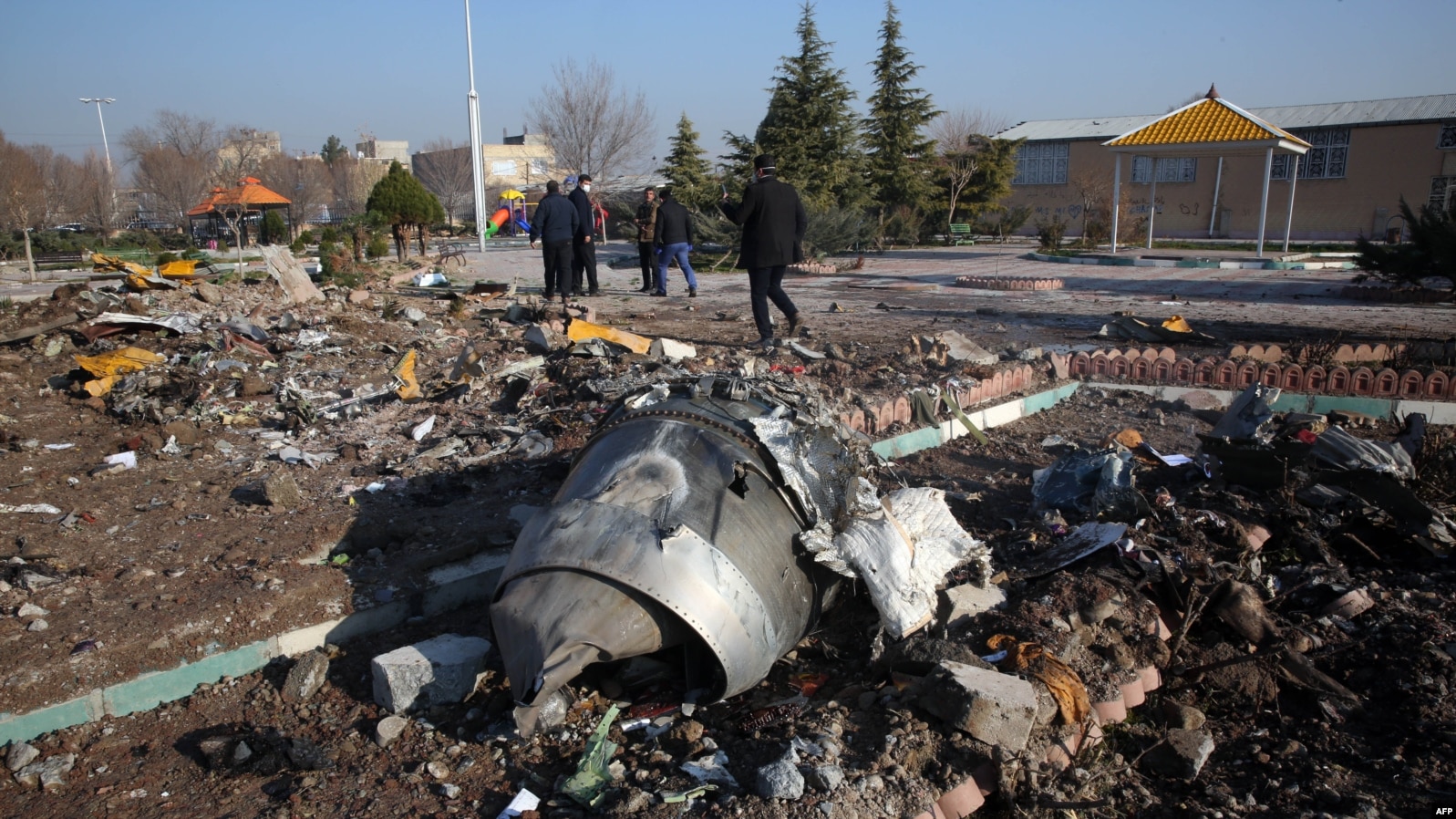 Місце падіння уламків українського пасажирського літака. Околиця Тегерану, 8 січня 2019 року