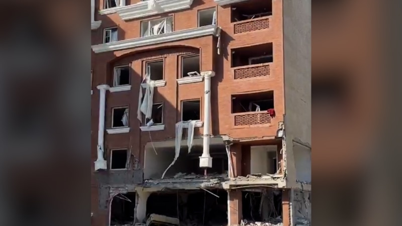 Videos Show Destroyed Building In Iranian Port City