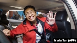 Maria Ressa egy manilai bíróság előtt 2019. március 29-én