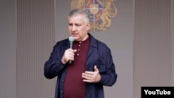 Armenia - Billionaire and opposition leader Samvel Karapetian meets with residents of Kotayk province at his home in Yerevan, May 24, 2026.