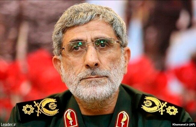 The leader of Iran's Quds Force Ismail Qaani (file photo)