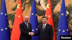 Predsednik Evropskog saveta Šarl Mišel (Charles Michel) i predsednik Kine Si Đinping