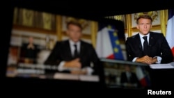 Presidenti i Francës, Emmanuel Macron, iu adresua kombit më 18 tetor 2026.