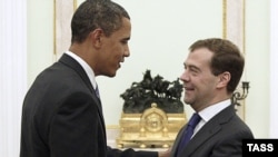 Preşedinţii Barack Obama şi Dmitri Medvedev la Kremlin
