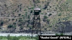A guard post along the Tajik-Afghan border