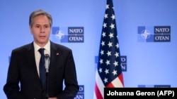 Američki sekretar na pres-konferenciji u sjedištu NATO-a, Brisel (14. april)