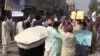 Displaced Tribespeople Protesting In Bannu on September 18, 2014. 