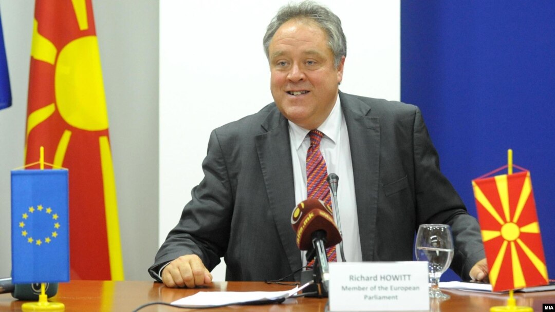 Ричард Ховит, известувач за Македонија во Европскиот парламент.