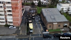 Միացյալ Թագավորություն - Այրված ավտոմեքենաները, Լոնդոն, 23-ը մարտի, 2026թ.