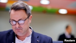 Xavier Bettel a brüsszeli EU-csúcson 2023. március 24-én