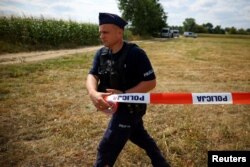 Poliția poloneză securizează locul
