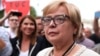 Malgorzata Gersdorf la o demonstrație de protest la 3 iulie la Varșovia