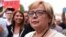 Malgorzata Gersdorf la o demonstrație de protest la 3 iulie la Varșovia