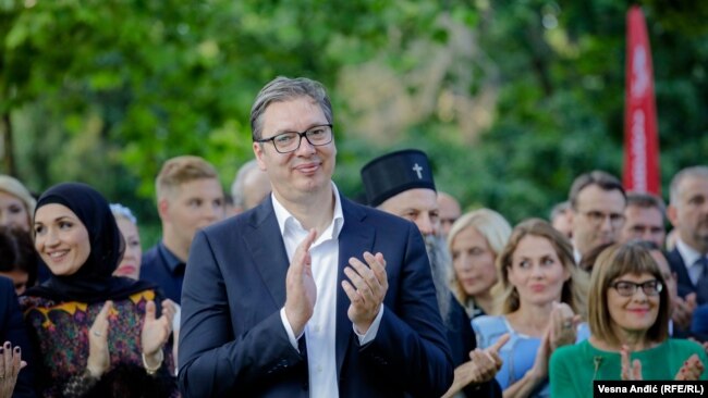 Aleksandar Vučić se "zalaže slobodu govora i drugačijeg mišljenja" (na fotografiji, 2. jul 2021.)