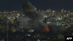 Наступствы іранскага ўдару па Бэйруце. Скрын зь відэазапісу AFPTV, зробленага 9 сакавіка 2026 году