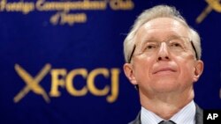 Japan - Russian Ambassador to Japan Mikhail Galuzin pauses as he speaks during a news conference at the Foreign Correspondents' Club of Japan, Tokyo, November 11, 2022, .