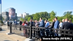 Vraćeni deo ograde bio je ispred Skupštine Srbije od 1936. do 1956. godine, nakon čega je demontiran i prebačen u Ohrid gde je ukrašavala vilu "Biljana" u kojoj je povremeno boravio Josip Broz Tito. (Foto: Beograd 10 jun 2021.)