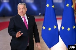 Прем'єр-міністр Угорщини Віктор Орбан прибуває на засідання Європейської ради в Брюсселі, Бельгія, 18 грудня 2025 року