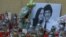 An impromptu memorial to Slovak journalist Jan Kuciak and his fiancee Martina Kusnirova who were killed at their home near Bratislava in February.