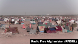 Internally displaced people, mainly from Badghis, Faryab, and Ghor provinces, live in tents in on the outskirts of Herat.