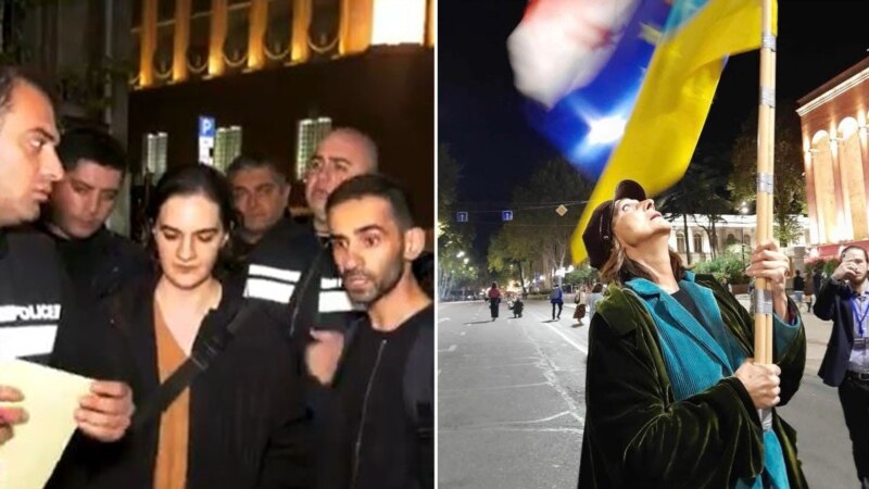 ნიკა სიმონიშვილი: დააკავეს გოგო, რომელსაც აქციაზე შარფის ტარების გამო 15-დღიანი პატიმრობა ელის