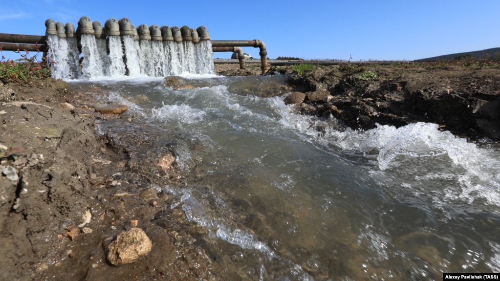 Переброс воды из Тайганского в Симферопольское водохранилище, 17 октября 2020 года