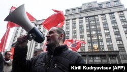 Сергей Удальцов на митинге (архивное фото)