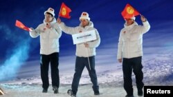 Кыргызстандык атлеттер Олимп оюндарынын ачылыш аземинде, 6-январьб 2026-жыл