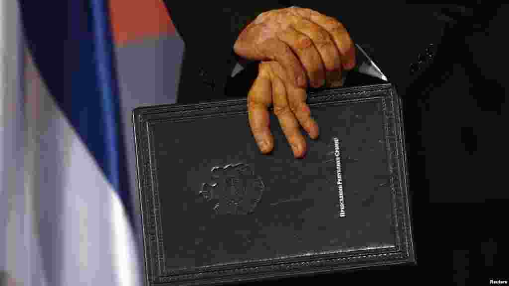 Srbija - Predsjednik Tomislav Nikolić na svečanoj ceremoniji inauguracije, Beograd, 11. juni 2012. Foto: REUTERS / Đorđe Kojadinović 