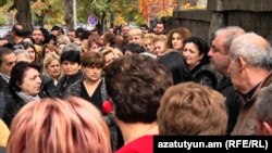 Armenia -- Market traders demonstrate in Yerevan, 31Oct2017.