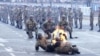 Armenia - Armenian army commandos demonstrate their skills at a military base in Yerevan, 22Nov2014. 