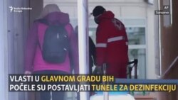 Tunel za dezinfekciju u centru Sarajeva