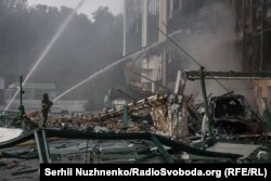 Наслідки атаки РФ. Бізнес центр. Шевченківський район, Київ, 10 червня 2025 року