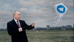 Коллаж: Путин и Telegram