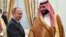Russian President Vladimir Putin (left) and Saudi Crown Prince Muhammad bin Salman at the Kremlin.
