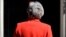 U.K. -- British Prime Minister Theresa May leaves after delivering a statement in London, May 24, 2019