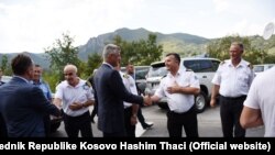 Predsednik Kosova Hašim Tači, prilikom obilaska prelaza Jarinje
