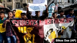 Studenti protiv Nacionalnog registra stanovništva, Kolkata, Indija