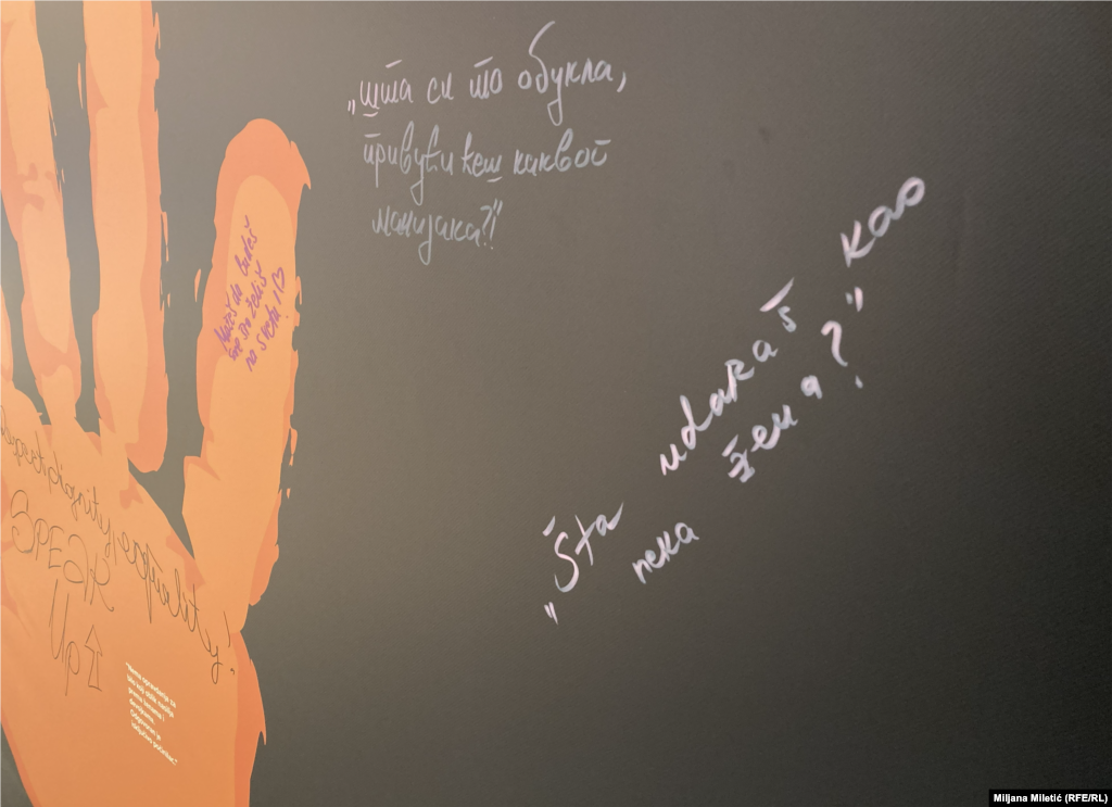 "Šta si to obukla", "što si nervozna", "udaraš kao neka žena", "sama si kriva što izazivaš" samo su neke od rečenica ispisane na crnom Zidu protiv seksizma koji je postavljen u Evropskoj kući u Beogradu, u sklopu globalne inicijative 16 dana aktivizma i kao deo kampanje "Seksizam. Prepoznaj ga. Nazovi ga pravim imenom. Zaustavi ga".