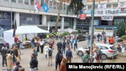 Studentska blokada zgrade RTS-a u Beogradu, 17. april, 2025.
