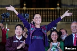 Клаудия Шейнбаум празднует победу в Мехико. Мексика, 3 июня 2024 года